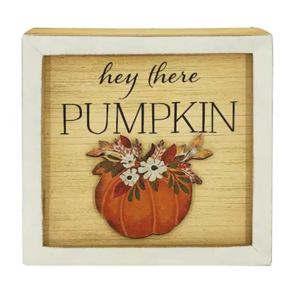 6" Fall Block Tabletop Sign - Picture 3 of 3